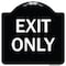 Signmission Parking Lot Exit Only Heavy-Gauge Aluminum Architectural Sign, 18" L, 18" H, BW-1818-23423 A-DES-BW-1818-23423 - alternate 1